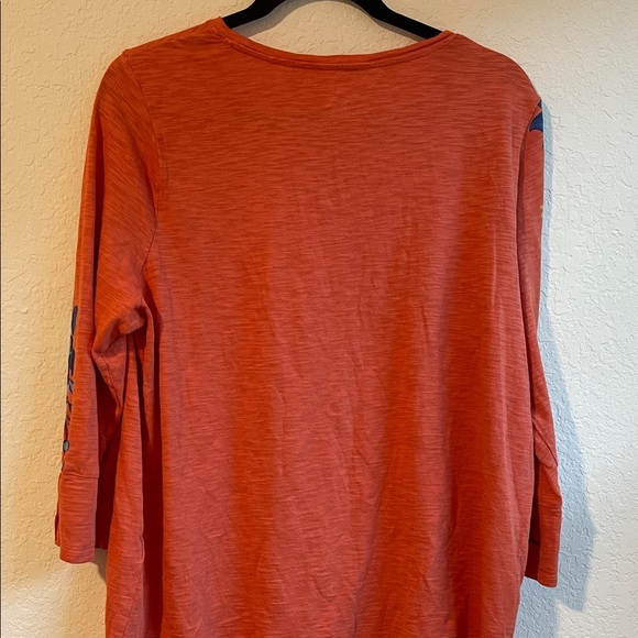 Chico's Floral Three Quarter Sleeve Top - Picture 2 of 4